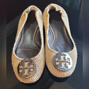 Tory Burch Snakeskin Ballet Flats